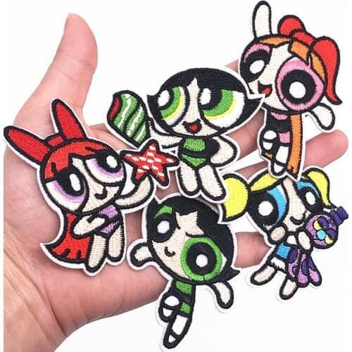 10Pcs/set Cartoon Girls Iron on Embroidered Cloth Patch For Children Kids Clothes Stickers Apparel Garment Accessories Badge