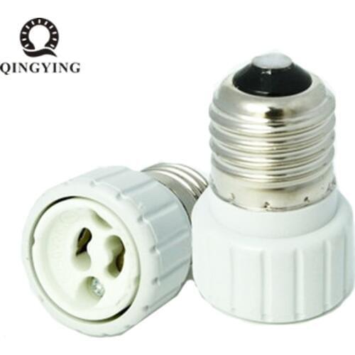 10pcs/lot E27-GU10 Lamp Holder Converter Screw Socket E27 GU10 Lamps Holder Adapter Light Bulb Plug Extender Free Shipping