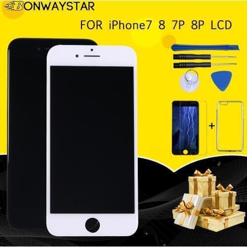 100% Tested AAA+++ Quality LCD For iPhone 7 8 7P 8P LCD Display 3D Touch Screen Digitizer Assembly Replacement With 3Gifts