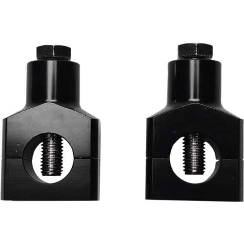 2Pcs Black Universal Motorcycle 25Mm 1 Inch Handlebar Risers Clamp For For Suzuki For Yamaha