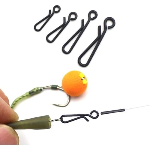 20PCS Carp Fishing Rig Link Clips Carp Hook Bait Accessories Swivels For Carp Fishing Buffer Connector Hair Rigs Fishing Tackle