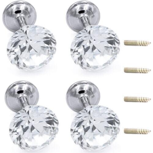 4 Pieces Shiny Clear Diamond Crystal Goblet Shape Curtain Holdbacks Curtain Buckle Wall Hooks Coat Hangers Drapery Tiebacks Hook
