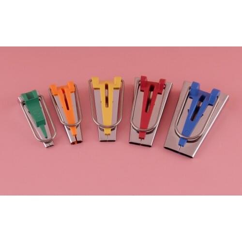 5Pcs 6mm 9mm 12mm 18mm 25mm Tape Maker Binding Fabric Clover Bias Craft Sewing Quilting Tools