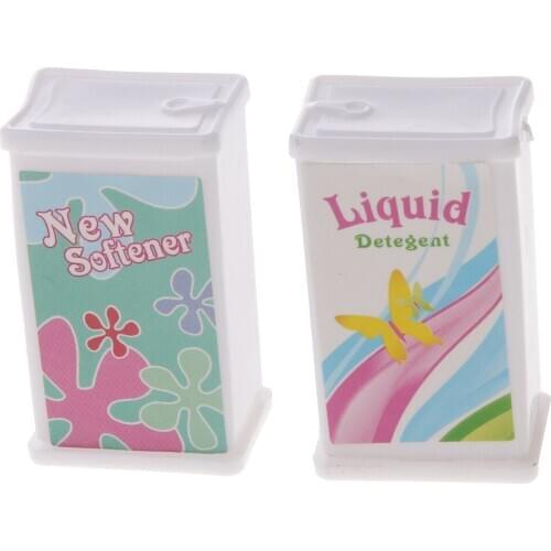 7 Pieces Cleaning Tools Laundry Basket Bucket Detergent Kit For Doll