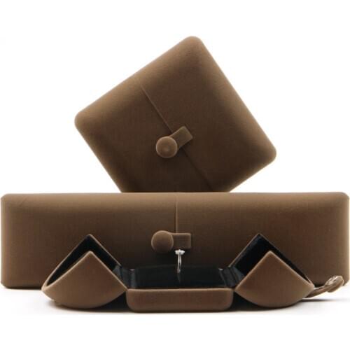 Velvet Ring Boxes Double Open Gift Box Wedding Ring Case Jewelry Holder Case Storage Ring For Ceremony Valentines Day