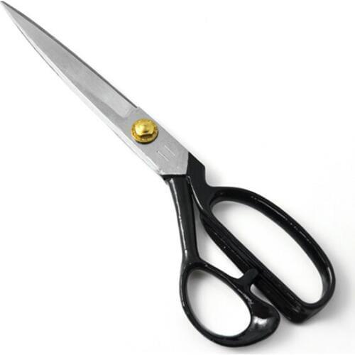 Free shipping 9" professional chrome plated tailor scissors Chinese tradtional high carbon steel strong fabric cutting shear