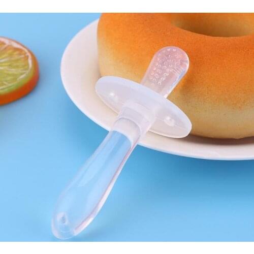Safe Baby Silicone Teether Stick Environmentally Silicone Teething Stick Toddler Chews Teether Toothbrush Dental Care Baby Care