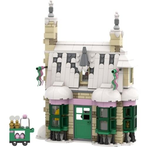 Buildmoc Friends For Girl House non-Muggle Village Honey Duke Sweet Shop Magic World Candy House City Building Blocks Girls Toys