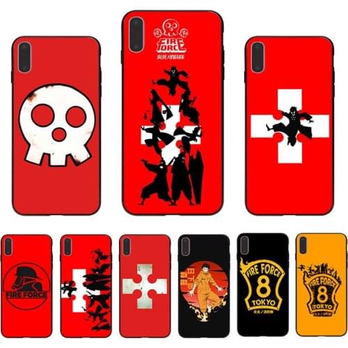 Manga Anime Fire Force Soft TPU Hard PC Phone Shell Case For Iphone XR 10 X XS Max SE 2020 12 Mini 11 Pro 8 7 6S 6 Plus 5S Cover
