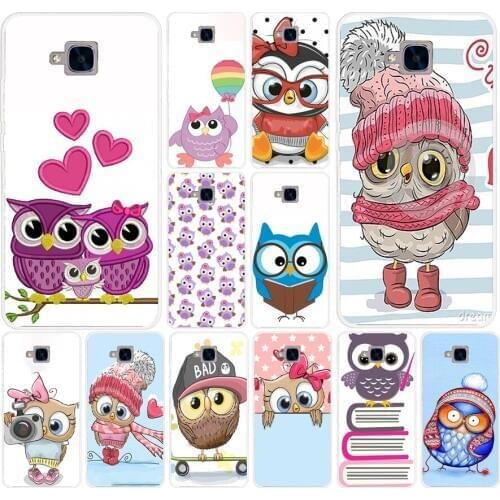 129FG Cute Owl Hearts Lover Christmas gift Soft Silicone Tpu Cover phone Case for huawei Honor 8 Lite 8X 8s 9x