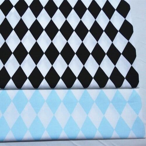 Geometric Diamond Pattern Printed Cotton Twill Fabric DIY Pillowcase Accessories TJ1705