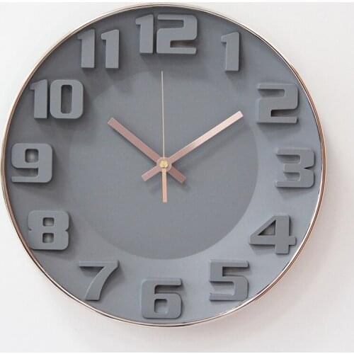 Digital European Wall Clock Simple Round Fashion Large Wall Clock Classic Silent Reloj De Pared Living Room Decoration BD50WC
