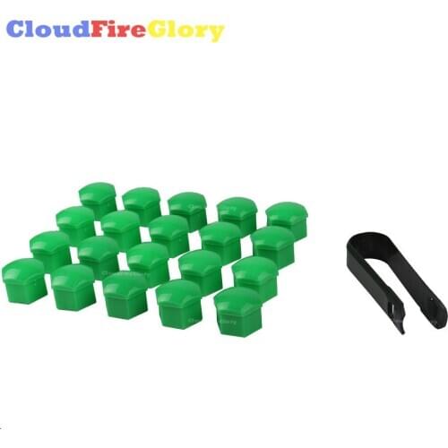 For Audi A4 A5 A7 A8 Q7 TT For VW Golf Jetta Passat 20x17mm Green Car Wheel Lug Bolt Nut Cover Cap Puller 321601173A 8D0012244A