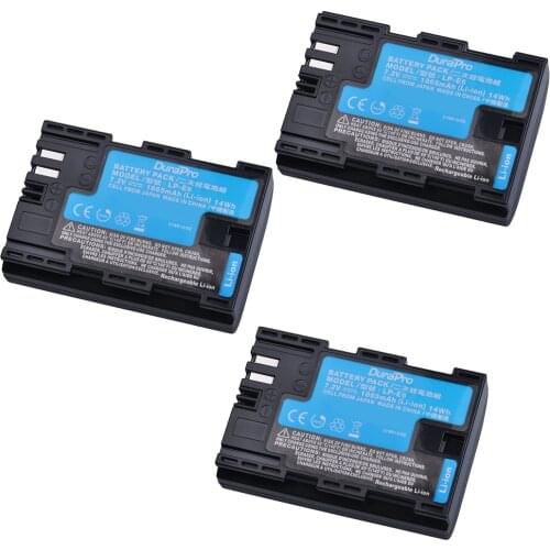 3pcs LP-E6 LP-E6N LP E6 Li-ion Made With Japan Cells for Canon LP-E6 EOS 5DS 5D Mark II Mark III 6D 7D 60D 60Da 70D 80D Battery