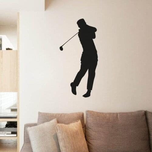 Golf Player Wall Sticker Sport Wall Decals Removable Art Waterproof Vinyl Home Decor Living Room Bedroom Decoration