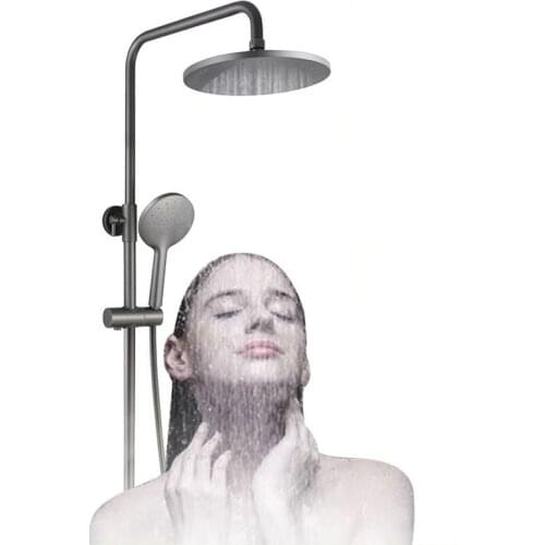 Classic Black Frosted Bathroom Bathtub Shower Set 3 Modes Adjustable Shower Head Hot And Cold Water Mixed Faucet