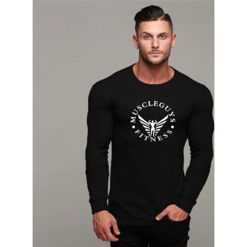 MACHINEFITNESS 2021 brand fashion thin mens pullover sweaters casual autumn fitness knitted sweater men masculino jersey clothes