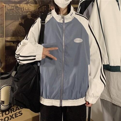 Mens Autumn jacket New Korean version of the trend ins tooling jacket fashion all-match handsome trendy Mens clothing jacket