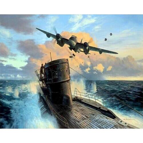 DIY Oil Painting Frame40x50 60x75cm Water War Painting By Numbers Home Decor Paint Canvas Picture HandPainted Modern Acrylic Art