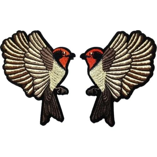 50pcs/Lot Canary Bird Embroidery Patches Letters Clothing Decoration Accessories Diy Iron Heat Transfer Applique Cute Patch