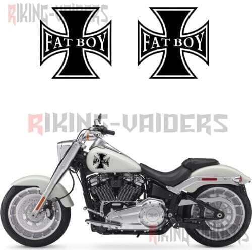 Custom Cross Decals Fuel Tank Stickers Fender Sticker For Harley Softail Fat Boy