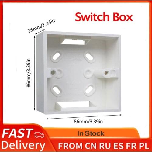 Surface Mounted Switch Box PVC Flame Retardant 86 Single Socket mounting box Panel Base Junction Box