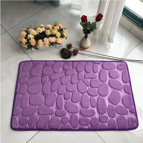 Bathroom Mat Absorbent Anti-slip Shower Mat Cobblestone Printed Floor Mats For Bedroom Living Room Soft Doormat Bathroom Product