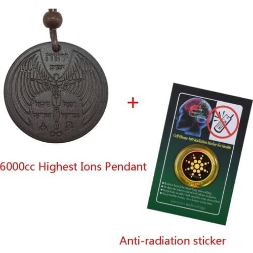 Cheapest Energy Set 6000cc High Ions Pendant & Scalar Shield Against EMF Protector