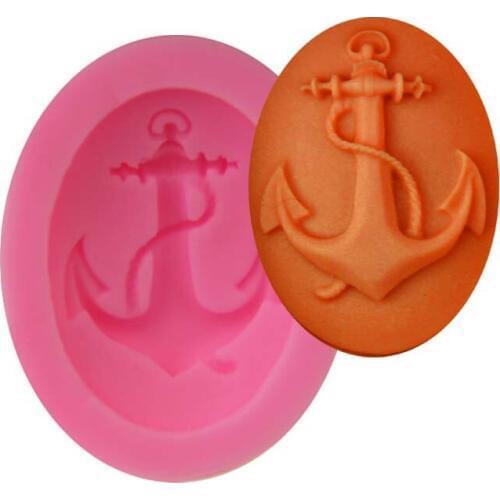Pirate anchor silicone cake mold rudder handmade soap mold baking tools silicone chocolate mold Sugarcarft Gumpaste Mold