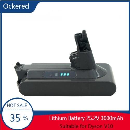 Ockered Replace Lithium Battery 25.2V 3000mAh Li-ion Vacuum Cleaner Rechargeable Battery for Dyson V10 Absolute Suitable Models