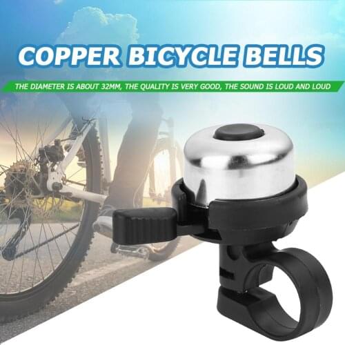 Ultra-Light Bike Bicycle Bell Copper Plastic Handlebar Cycling Ring Horns Sound Alarm Copper Safety Cycling Handlebar Ring