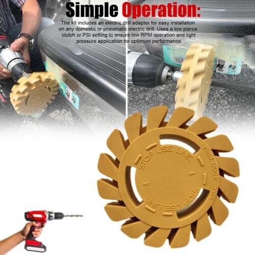 4 Inch Universal Rubber Eraser Wheel For Remove Car Glue Adhesive Sticker Auto Repair Paint Tool Rubber Eraser Wheel