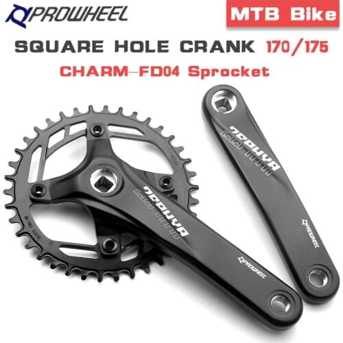 Prowheel-VTT bicycle crank 104BCD crankset square hole 170/175mm gear 32T 34T 36T 38T 40T 42T gear wide and narrow