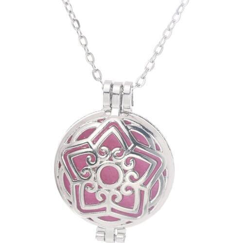 Star Aromatherapy Diffuser Necklace Locket Pendant Exquisite Perfume Essential Oil Aroma Box Necklace Retro Fashion Jewelry
