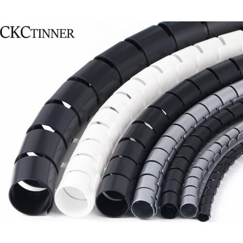 1 Meter 8/10/16/22/28/32mm Winding Tube Spiral Wrap Sleeving Tube Flame Retardant Cable Protective Sleeve Line Organizer Pipe