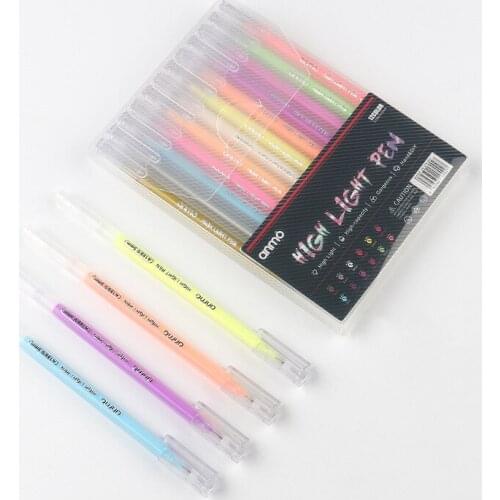 12 pcs/set Creative 12 Colors Gel Pen 0.5mm Color Ink Pen Writing Stationery DIY Hand Account Painting School Office Supplies