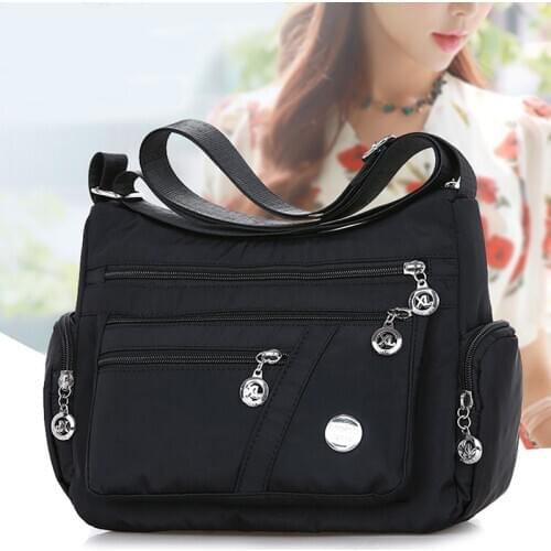 2020 Fashion Women Shoulder Messenger Bag Nylon Oxford Lightweight Waterproof Zipper Package Large Capacity Travel Crossbody Bag
