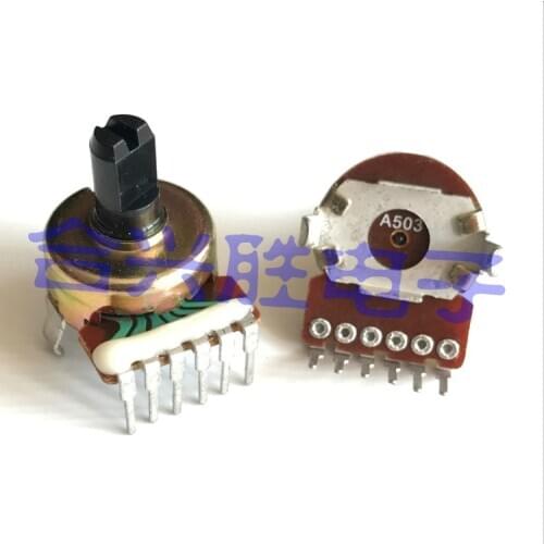 5PCS 161 type potentiometer double A50K/A503 audio speaker amplifier volume potentiometer 6 feet