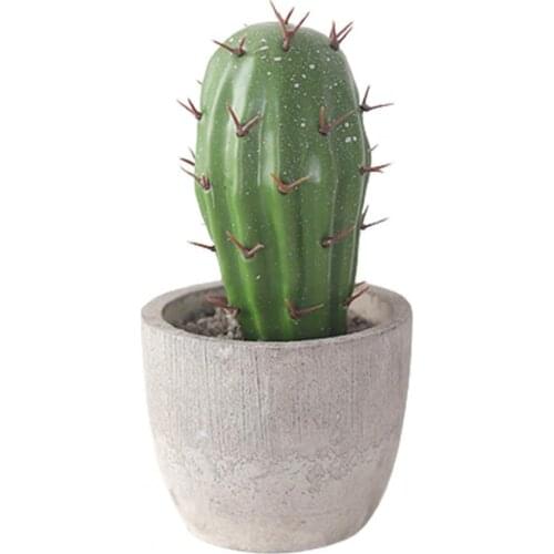 80% Hot Sale Creative Cactus Ornament Artificial Simulation Cement Desktop Office Cactus Figure Display Mold for Home Decoration
