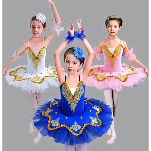 Pink/White/ Girl Ballet Tutu Dress Swan Lake Ballet Costume Ballerina Clothes Children Ballet Dance Dressrs F Girls