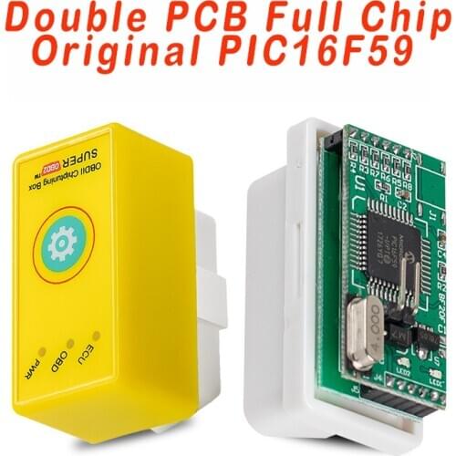 SuperOBD2 Chip tuning Box OBDII Interface Plug and Drive OBD for Benzine Save More Torque Power Than NitroOBD2 EcoOBD2
