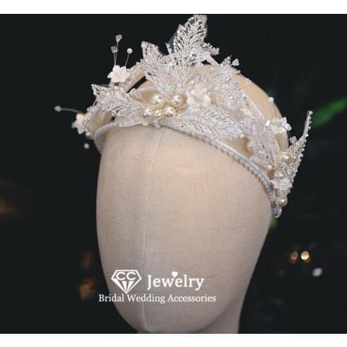 CC Bridal Hairbands Women Headdress Wedding Accessories Engagement Hair Ornaments 100% Handmade Headbands Headpiece Party AN158