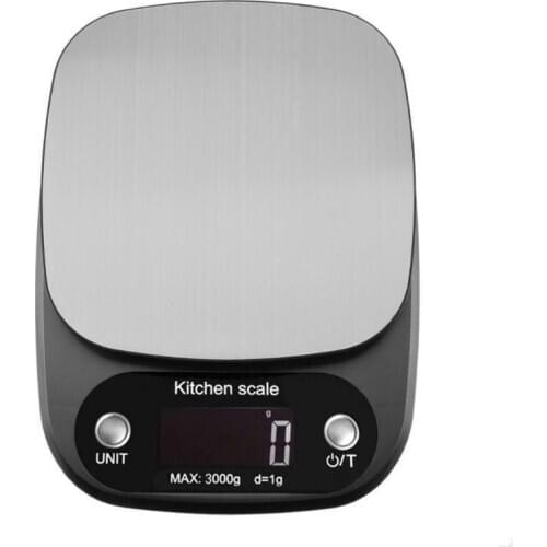 Digital Kitchen Scale 3/10kg Food Scale Multifunction Weight Scale Electronic Baking & Cooking Scale with LCD Display Silver