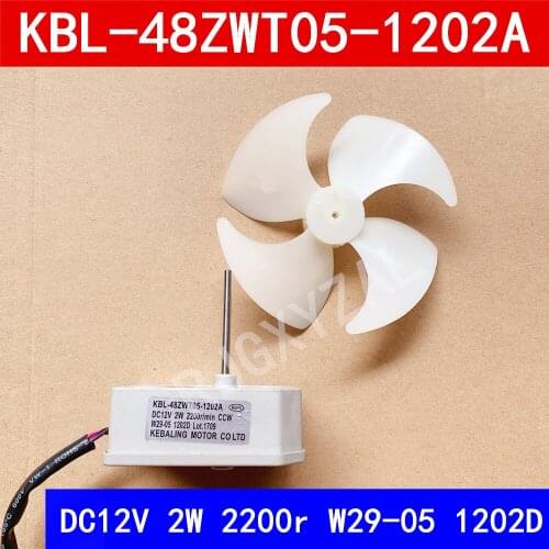FOR KBL-48ZWT05-1202A (DC12V 2W 2200r/min) Parts Evaporator Fan Moto cooling fan Cooler