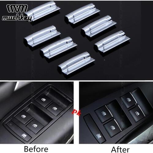 For Buick Encore Regal lacrossse Chevrolet Cruze Malibu Aveo Trax Car Window Lift button Sequins Sticker Decocation 7pcs Per Set