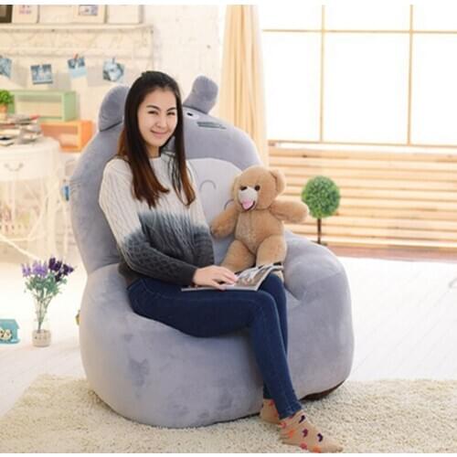 Fancytrader Giant Stuffed Totoro Plush Sofa Tatami Pop Anime Luxury Cartoon Japan Cat Bed Chair for Children Adult