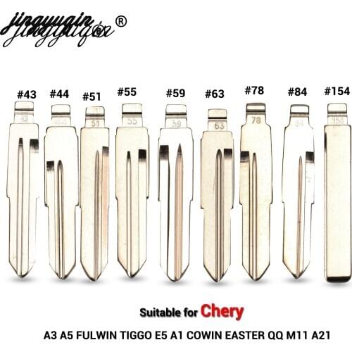 Jingyuqin 15x KD Remote Key Blade Type For Chery A3 A5 FULWIN TIGGO E5 A1 COWIN EASTER QQ3 QQ6 A21 S21 43 44 51 55 59 63 78 84
