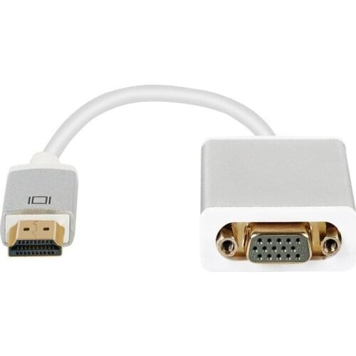 Hdmi To Vga Adapter Cable, Portable With Audio Power Supply Hdmi To Vga Convex Head Converter Suitable For Monitors