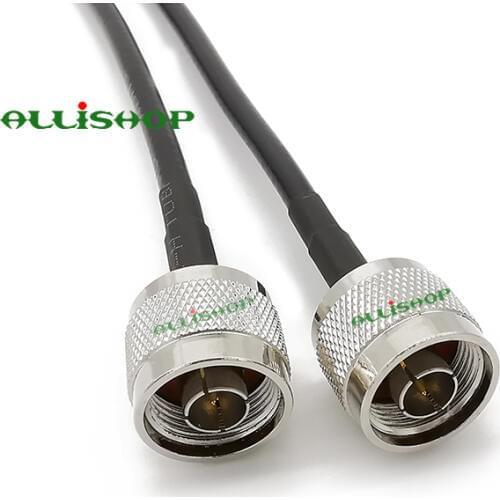Type N Male to N Male Connector RF RG58 Extension Cable Cell Phone Mobile Signal Repeater Booster Amplifier Antenna 1-20M