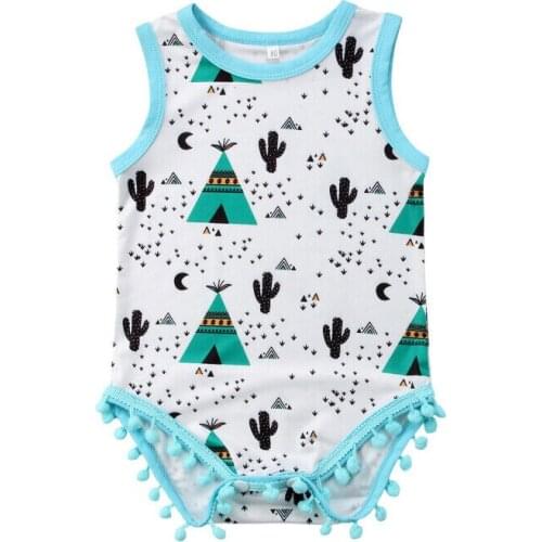 Summer Newborn Infant Baby Boy Girl Cactus Romper playsuit Jumpsuit Outfit 0-24M